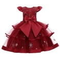 thumbnail image 1 of Ropa para niños, falda de princesa para niñas, vestido de actuación para niños, falda tutú con lazo grande y pastel, 1 of 6