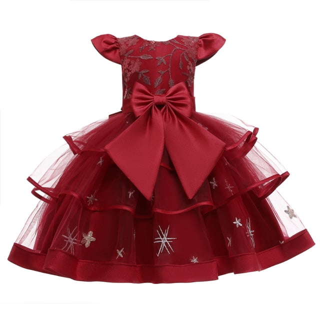 Ropa para niños, falda de princesa para niñas, vestido de actuación para niños, falda tutú con lazo grande y pastel