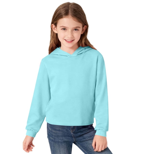 Sudadera con capucha unisex de manga larga para niños de 3 a 15 años, ropa informal para niños y niñas, poliéster.