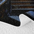 thumbnail image 5 of Feelyou Halloween Ghost Quilt Full, Spooky Gothic Castle Full Bedspread Sets, Dark Blue, 3pcs, 1 Comforter and 2 Pillowcases, 5 of 7