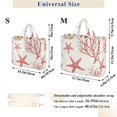 thumbnail image 2 of FORMRS Womens Corduroy Tote Bag Crossbody Shoulder Handbag with Pocket, White Starfish, 2 of 7