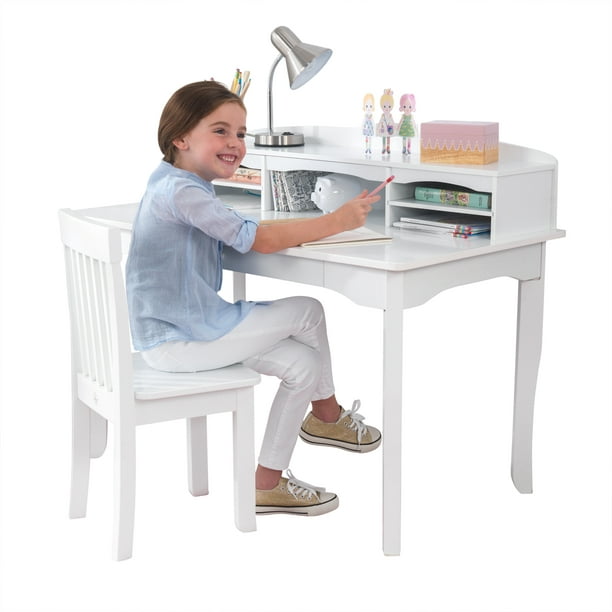 Kidkraft Avalon Desk With Hutch And Chair White Walmart Com