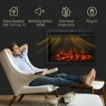 thumbnail image 5 of 24" Electric Fireplace Insert, Retro Recessed Fireplace Heater with Realistic Flame, Remote Control and Adjustable Brightness, 750/1500W, Black, 5 of 7
