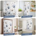 thumbnail image 5 of Blue Beige Spring Floral Waterproof Shower Curtain, Stall 36"x72" Washable Polyester Fabric Shower Curtains for Bathroom, Summer Botanical Watercolor Decorative Bathtub Curtain Sets with Hooks, 5 of 9