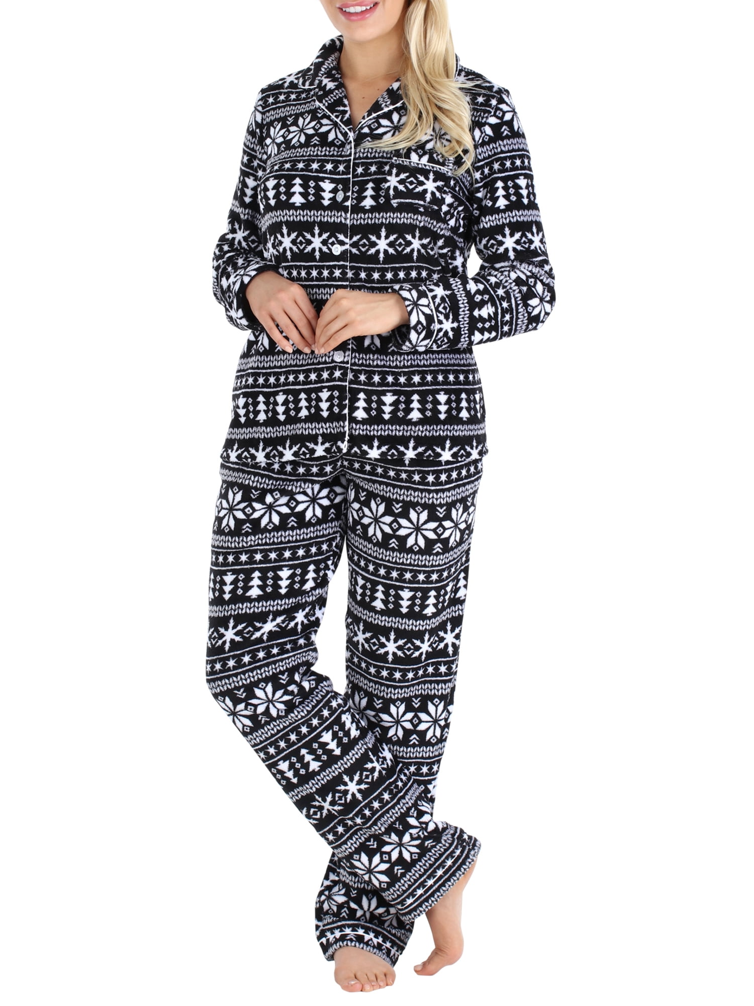 PajamaMania PajamaMania Women's Plush Fleece Long Sleeve 2Piece