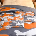 thumbnail image 5 of Btargot Mysterious Forest Camouflage Queen Comforter Set for Boys Kids Teen Girls Orange Bedding Set, 5 of 11