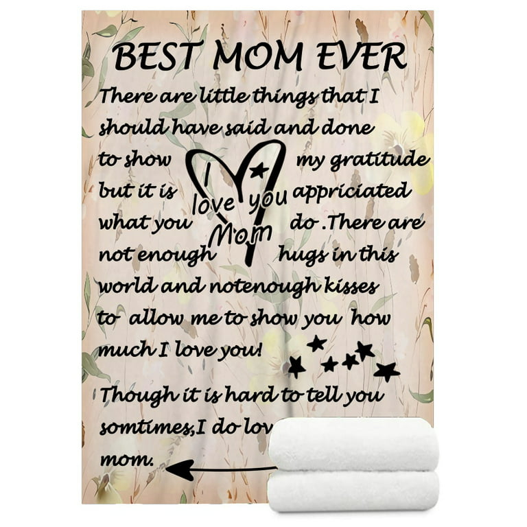 GUOTY Gifts for Mom Birthday Gifts for Women Mothers Day  Blanket from Daughter Son, Mom Gifts to My Mom, Thanksgiving Christmas  Birthday Gifts for Mother, Soft Throw Blanket 60x50 : Home