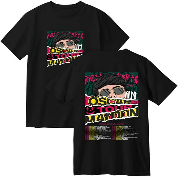 Oscar Maydon Tour 2025 Merch Cotton T-Shirt Women Men Casual Crewneck Short Sleeve Tee