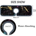 thumbnail image 4 of 3Pcs SKYSONIC Faucet Absorbent MatInk Blots and Brush Strokes Washable Counter Drying Pads Behind Faucet, 4 of 7