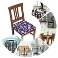 thumbnail image 7 of Gukieu mushroom colorful Skull star Print Square Cushion Cover, Elastic Strap Chair Protector, Suitable for Family Restaurant, Hotel Banquet Decorations-Four Pieces, 7 of 7