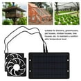 thumbnail image 7 of xaoyunyn Solar Panel Powered Exhaust Fan for Chicken Coops,Pet Houses,Greenhouses Camping with Dual Fan Design and Protective Mesh for Energy Efficiency, 7 of 7