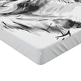 thumbnail image 2 of Ambesonne Music Fitted Sheet, Cowboy and Guitar Eastern, Queen Size, Black and Pale Grey, 2 of 3
