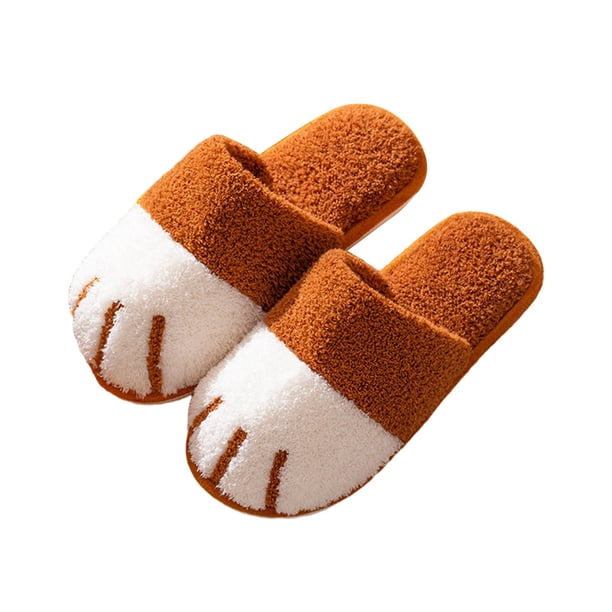 Zapatillas de invierno para mujer, zapatos de felpa con dibujos animados , forro cálido, parte inferior suave 36 a 37 Yuyangstore Zapatillas de invierno