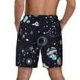 thumbnail image 4 of Balery Galaxy2 Mens Swim Trunks Swim Shorts for Men Quick Dry Inseam Beach Shorts with Compression Liner Pocket-X-Large, 4 of 9