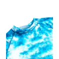 thumbnail image 3 of Boys Swimwear Sets Kids Rash Guard Swimsuit Short Sleeve Bathing Suit Tie Dye Swim Shirts Swim Trunks Shorts 2Pcs, 3 of 7