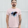 thumbnail image 3 of Tee Hunt Bald Eagle Carrying The American Flag T-Shirt 4th of July Patriotic Men's Tee, Light Pink, XX-Large, 3 of 5