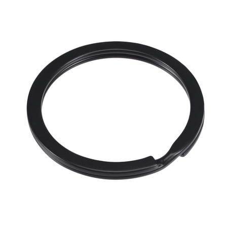 Uxcell 10 Pack Stainless Steel Split Key Rings - 35mm Double Loop Jump Rings For Keys, Lanyards & Crafts