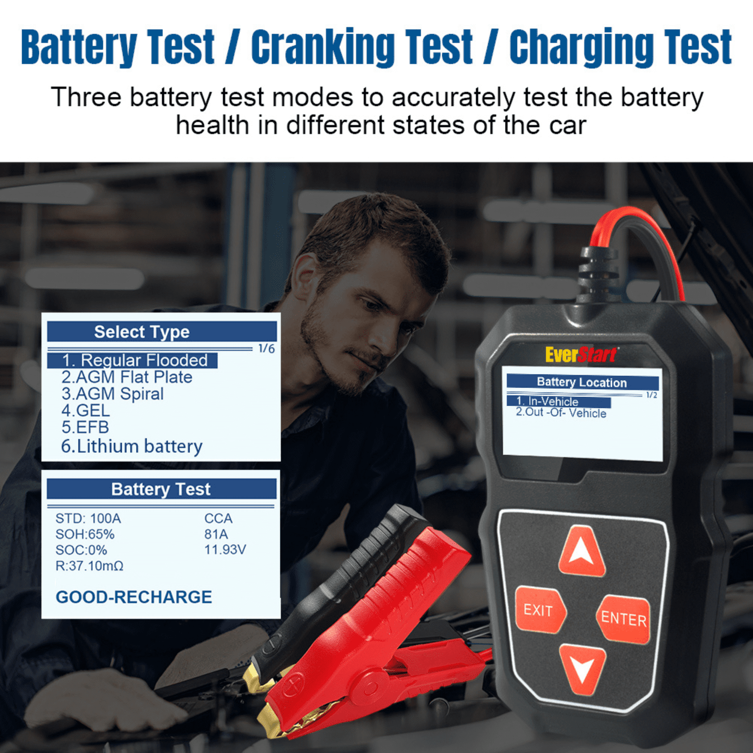 EverStart 12V Digital Battery Tester / Analyzer
