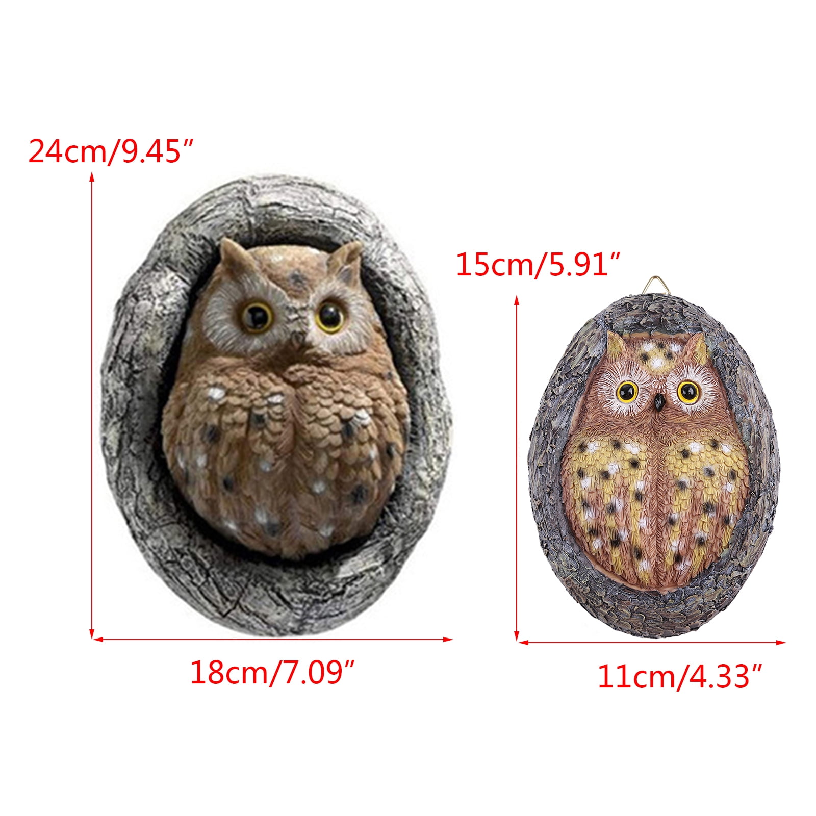 Owl Tree Hugger Garden Peeker Yard Art Outdoor Whimical Tree culpture Garden Decoration Owl tatue Figurine Holiday Ornament