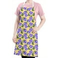 thumbnail image 5 of Pioneer Flower Floral Print Pattern Apron-Garden Aprons for Women with Pockets-Cotton Linen Waterproof Kitchen Cooking Gardening Aprons Adjustable for Kitchen,Cooking,BBQ and Salon 33x27 Inch, 5 of 7