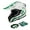 White / Green Star, variant on TCMT DOT Dirt Bike Helmet for Kids with Goggles & Gloves, for Motocross Offroad Street Motorcycle, Youth S Size, Black Graffiti