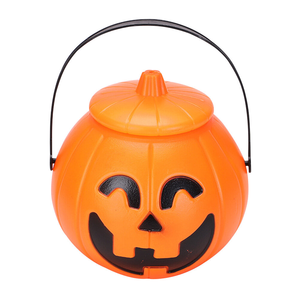 Hemoton Halloween Portable Pumpkin Bucket Children’s Trickortreat