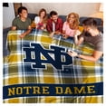 thumbnail image 2 of Pegasus Notre Dame Fighting Irish 66" x 95" Oversized Plaid FAN-mily Ultra Cozy Blanket, 2 of 2