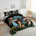 thumbnail image 3 of Feelyou Kawaii Jungle Mushroom Bedding Comforter Set for Teens, Cartoon Snail Twin Comforter Sets, Rustic Farmhouse Reversible Bedding Set, Luxury Bedroom Decor, 2-Piece, 3 of 8
