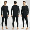 thumbnail image 2 of Thermal Underwear for Men, Long John for Mens Thermal Underwear Set Base Layer Cold Weather Thermals Top and Bottom Set for Running Skiing, 2 of 6