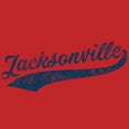 thumbnail image 3 of Jacksonville Baseball Script - Hometown Pride, Pitcher Long Sleeve T Shirt - Medium - Red, 3 of 6