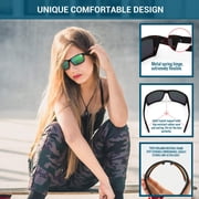 TOREGE Sports Polarized Sunglasses for Men Women Flexible Frame Cycling Running Driving Fishing Trekking Glasses TR24