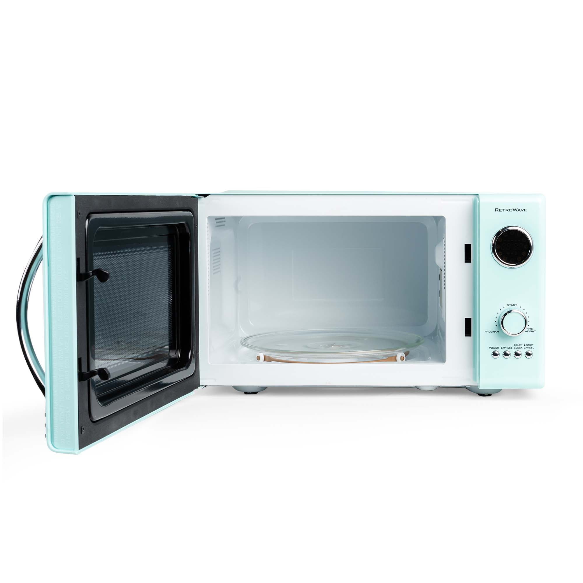 Nostalgia Retro 0.9 Cu. ft. 800-Watt Countertop Microwave Oven - Aqua