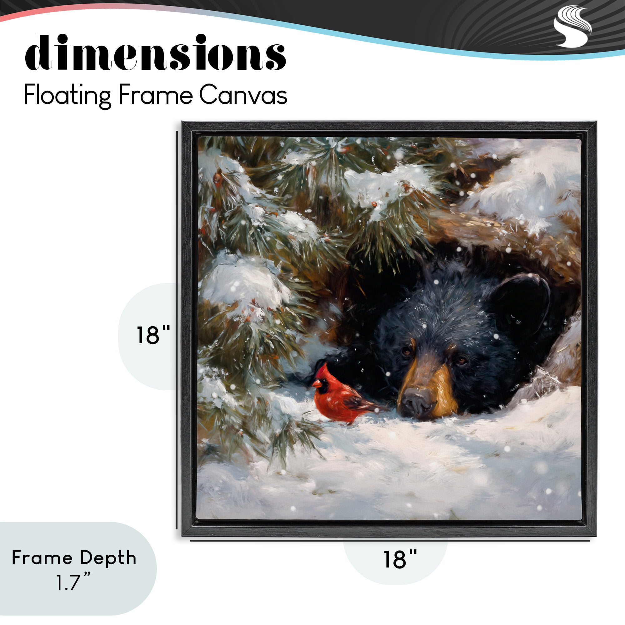 Stupell Industries Warm Watch From The Den Black Framed Floater Canvas Wall Art, design by Tina LeCour