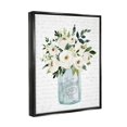 thumbnail image 4 of Stupell Industries White Blooms Flower Bouquet Classic Jar Script Graphic Art Metallic Gold Floating Framed Canvas Print Wall Art, Design by Lettered and Lined, 4 of 5