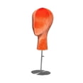 thumbnail image 2 of Soporte para pelucas Salvador Base plateada naranja ajustable y estable, 2 of 10
