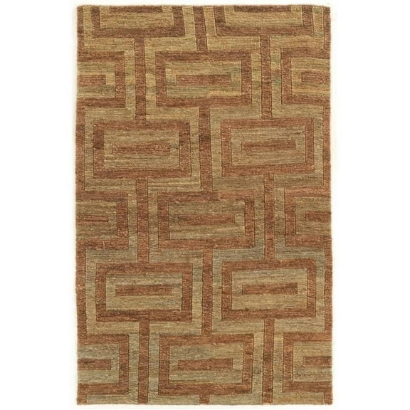 Riverbay Furniture 8' x 11' Hand Knotted Rug in Beige and Slate