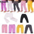 thumbnail image 3 of 6 Paires de Pantalons de Poupée Mode Décontractée Couleur Unie Leggings pour Poupée Fille de 18 Pouces, 3 of 10