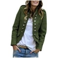 thumbnail image 1 of Chaquetas para mujer Otoño Invierno Lana Botón Blazer Moda Manga larga Damas Traje Abrigos Xemadio HMFJ304-4, 1 of 6