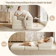 thumbnail image 6 of Yaheetech Convertible Sofa Bed 2-in-1 Folding Sleeper Chair Bed Corduroy Couch Bean Bag Chair for Living Room and Bedroom, Beige, 6 of 6