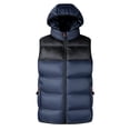 thumbnail image 4 of ZHaobin 2024 Winter Men's Vest Waterproof Lightweight Padded Sports Vests Sleeveless Jackets Warm Hooded Waistcoat Plus Size 7xl Outdoor (98501 grey,6XL), 4 of 7
