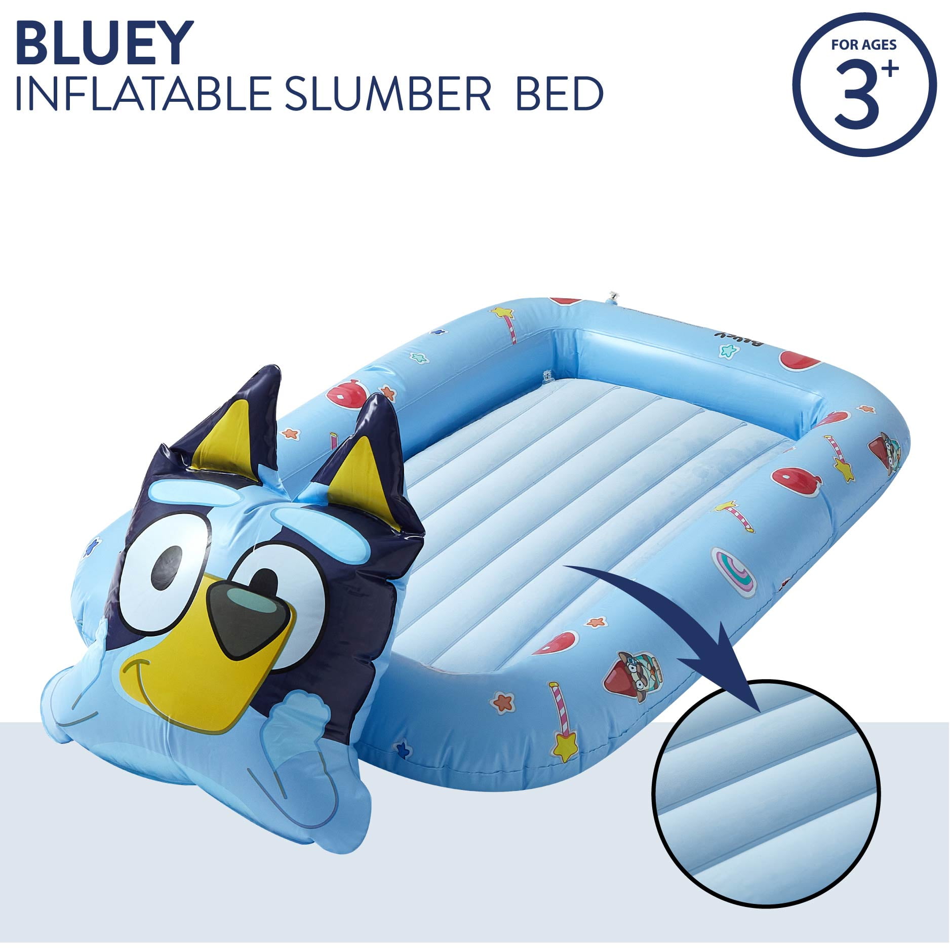 Bluey Inflatable Portable Kids Travel Bed