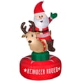 thumbnail image 1 of Gemmy 9046250 Christmas Animated Reindeer Rodeo, Inflatable - Multi Color, 1 of 1