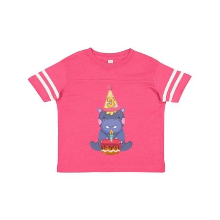 

Inktastic Hippo 3rd Birthday Gift Toddler Boy or Toddler Girl T-Shirt