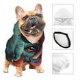 thumbnail image 3 of Goofa Colorful Flower Dog A Pattern Small Dog Sweater Hoodies Pet Grey Hooded Soft Fleece Sweatshirts with Pocket Fall Winter Puppy Cat Sweaters Warm Clothes-XX-Large, 3 of 8