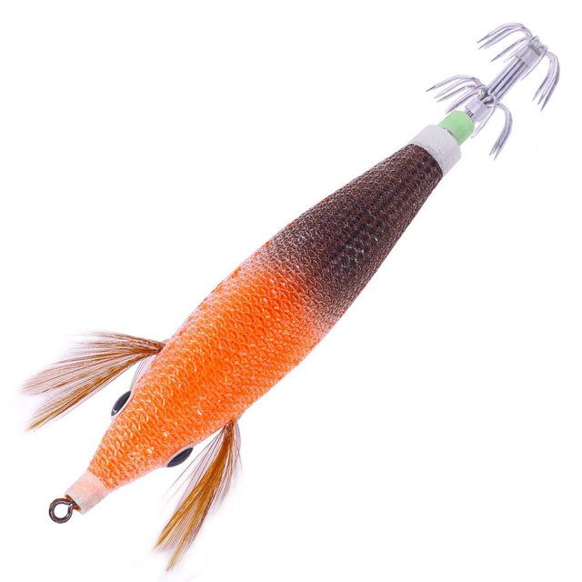 Señuelo de pesca de calamar Horizontal brillante 11CM/134G anzuelos de madera para Jigging de calamar anzuelos de camarón anzuelo de pulpo cebo de sepia para pesca