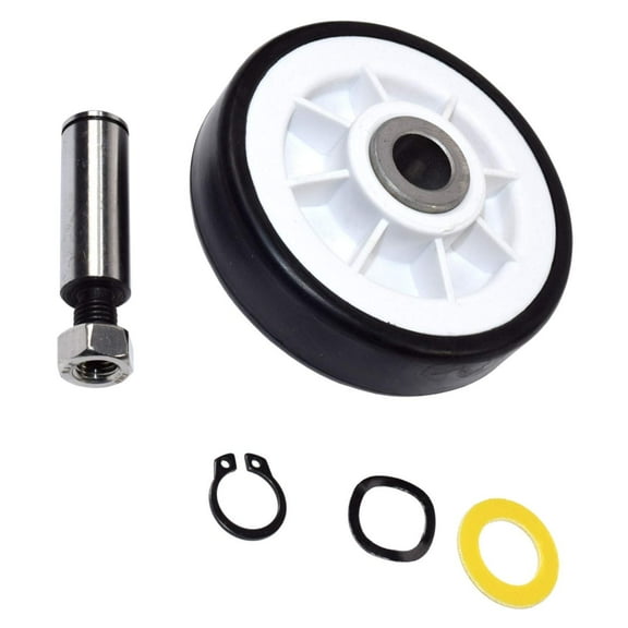 HQRP Drum Roller Wheel w/Shaft for Maytag LDE8904ACE LDE8904ACL MDG11MNAGW MDG11MNEGW MLG15PDAWQ MLG15PDAWW