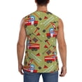 thumbnail image 4 of Easygdp Cartoon Fire Truck Men's Breathable Tank Tops Sleeveless Sporty T Shirts for Basketball, Mountaineering, Bodybuilding -3X-Large, 4 of 8