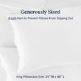 thumbnail image 5 of California Design Den 600 Thread Count King Size Pillow Cases, Set of 2 100% Cotton Sateen, Fits all King Pillows, Bright White, 5 of 8