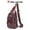 brown, variant on BULLCAPTAIN Leather Sling Bag for Men Multi-pocket Crossbody Travel Chest Shoulder Backpack