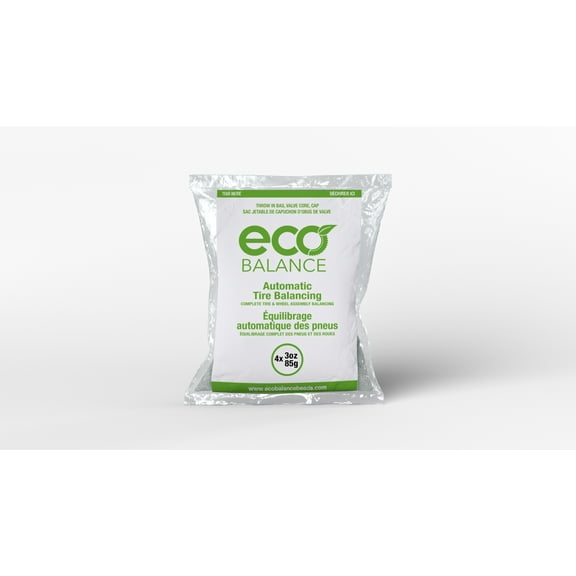 ECO Balance 03-EB4 Centrifugal Force Tire/Wheel Balancing Beads - Off-Road Vehicles, Light Duty Truck Tires, (4) 3oz Balance Bead Bags, (4) Valve Caps and Cores